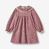 Wheat Main Kjole L/S Krage Elvira Dress 9773 grape flowers