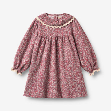 Wheat Main Kjole L/S Krage Elvira Dress 9773 grape flowers