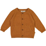 Wheat Main Klassisk Strikket Cardigan Knitted Tops 3025 cinnamon melange