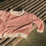 Wheat Main Knit Pullover Leise Pullover 2078 red stripe