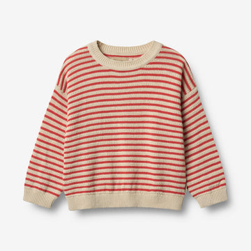 Wheat Main Knit Pullover Leise Pullover 2078 red stripe