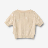 Wheat Main Knit Top S/S Malvina Top 9731 sandshell white flowers