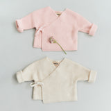Wheat Main Strikket Omslagskjole L/S Siva Cardigan 2400 powder