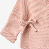 Wheat Main Strikket Omslagskjole L/S Siva Cardigan 2400 powder