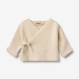 Wheat Main Strikket Omslagskjole L/S Siva Cardigan 3336 sandshell