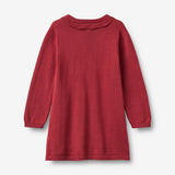 Wheat Main Knit dress L/S Nannie Dress 9697 red cherry