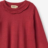 Wheat Main Knit dress L/S Nannie Dress 9697 red cherry