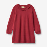 Wheat Main Knit dress L/S Nannie Dress 9697 red cherry
