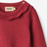 Wheat Main Knit dress L/S Nannie Dress 9697 red cherry