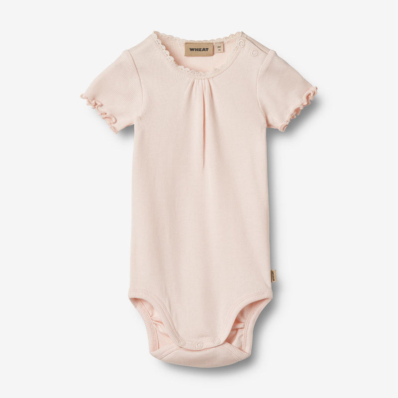 Wheat Main Kortermet body Edna | Baby Underwear/Bodies 2596 soft rose 