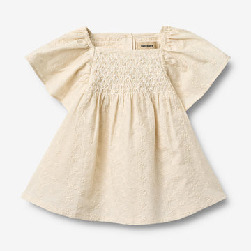 Wheat Main Kortermet kjole Dress 3129 eggshell