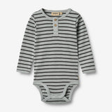 Wheat Main Kropp L/S Benny Underwear/Bodies 1396 soft blue stripe