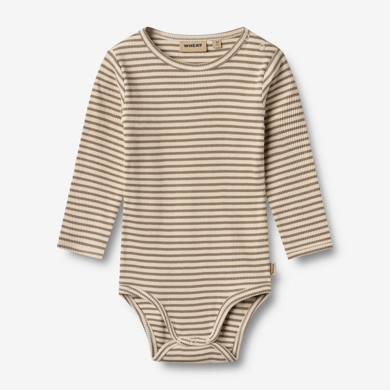 Wheat Main Kropp L/S Berti Underwear/Bodies 9570 stone stripe