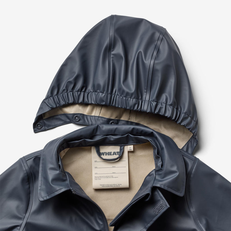 Wheat Outerwear Lang Regnjakke Finely Rainwear 1060 ink