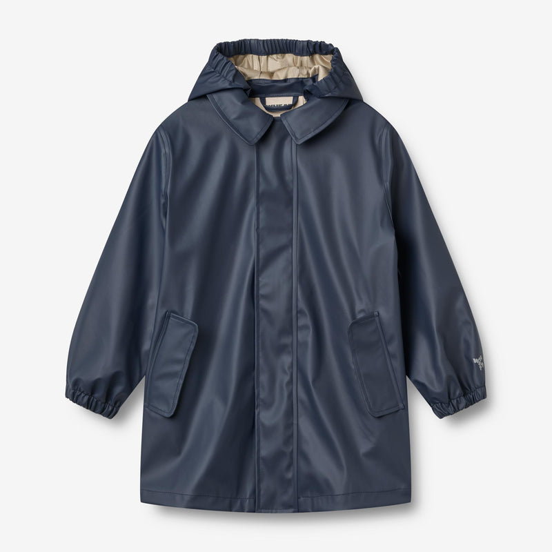 Wheat Outerwear Lang Regnjakke Finely Rainwear 1060 ink