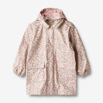 Wheat Outerwear  Lang Regnjakke Finely Rainwear 9014 clam multi flowers