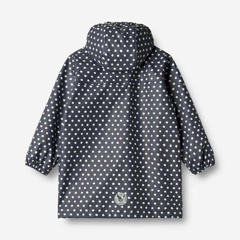 Wheat Outerwear  Lang Regnjakke Finely Rainwear 1071 ink dots