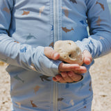 Wheat Main Langærmet Bade T-skjorte Ada Swimwear 1235 soft blue sea life