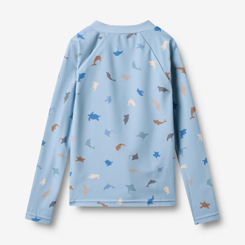 Wheat Main Langærmet Bade T-skjorte Ada Swimwear 1235 soft blue sea life