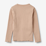 Wheat Main Langærmet Basis T-shirt Louann Jersey Tops and T-Shirts 1157 moonlight rose