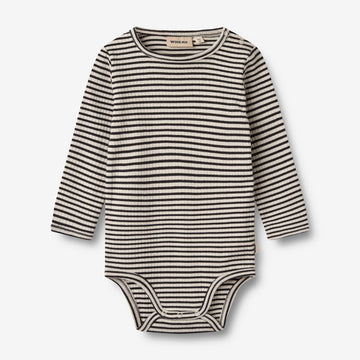 Wheat Main Langærmet Body Berti Underwear/Bodies 0040 black stripe