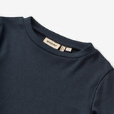 Wheat Main Langærmet Rib T-shirt Else Jersey Tops and T-Shirts 1432 navy