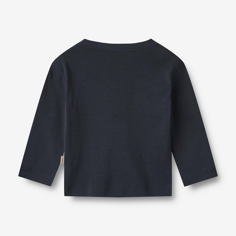 Wheat Main  Langærmet T-shirt Ged Jersey Tops and T-Shirts 1432 navy