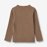 Wheat Main Langermet T-skjorte T-shirt Stig Jersey Tops and T-Shirts 3303 coffee melange