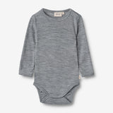 Wheat SMU Langærmet Uld Body Lucca Body 0224 melange grey