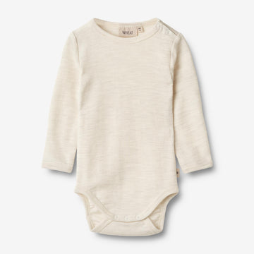 Wheat Wool Langærmet Uld Body Lucca Body 1141 eggshell melange