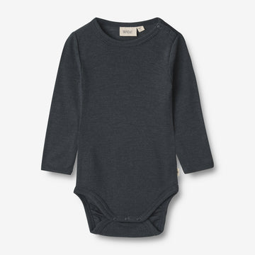 Wheat Wool Langærmet Uld Body Lucca Body 1432 navy