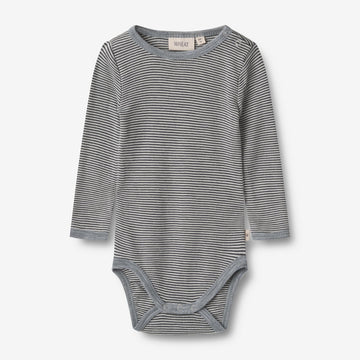 Wheat Wool Langærmet Uld Body Lucca Body 1433 navy stripe