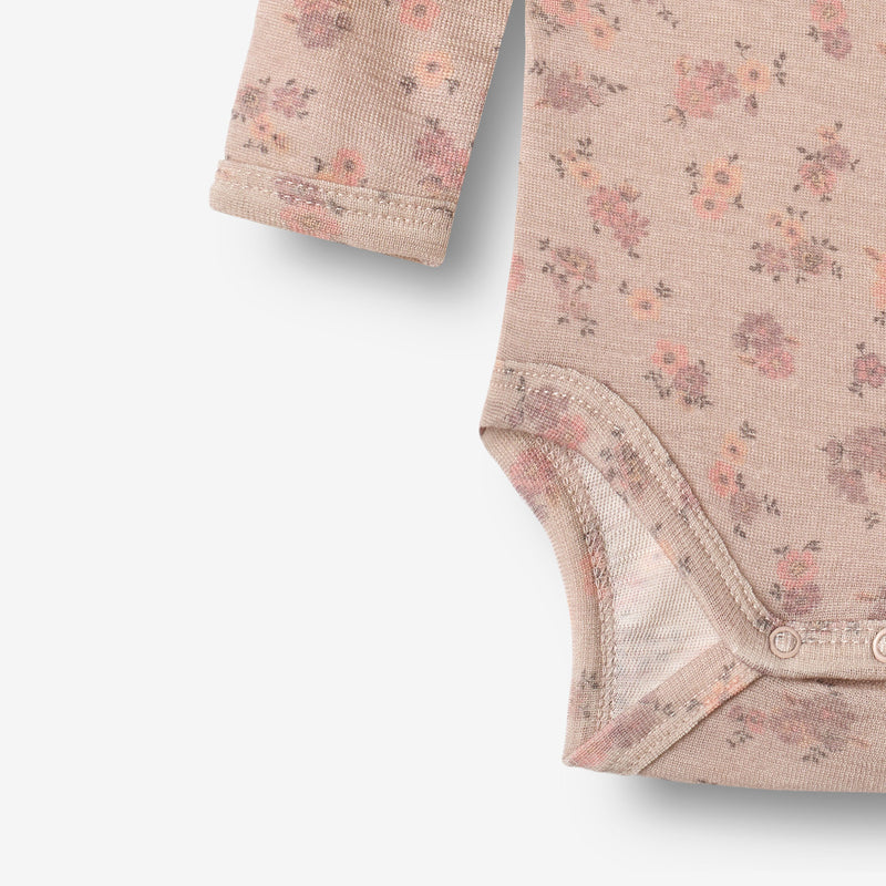 Wheat Wool Langærmet Uld Body Lucca Underwear/Bodies 1358 lilac flowers