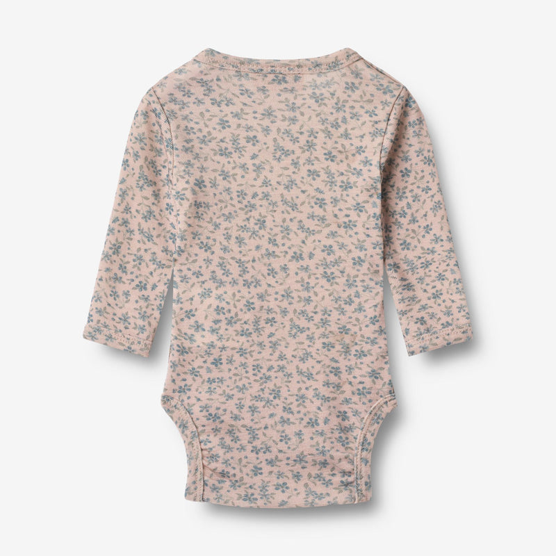 Wheat Wool Langærmet Uld Body Lucca Underwear/Bodies 1481 blue flowers
