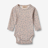 Wheat Wool Langærmet Uld Body Lucca Underwear/Bodies 1481 blue flowers