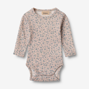 Wheat Wool Langærmet Uld Body Lucca Underwear/Bodies 1481 blue flowers