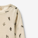 Wheat Wool Langærmet Uld Body Lucca Underwear/Bodies 9564 penguins