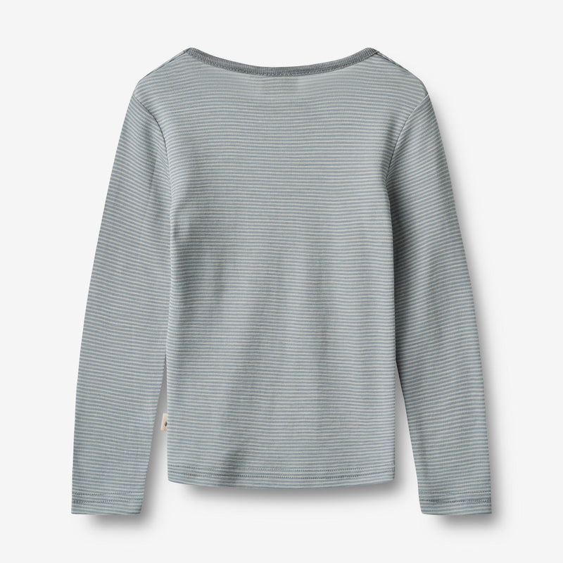 Wheat Wool Langærmet Ull T-shirt Alfie Jersey Tops and T-Shirts 1522 cloudy sky stripe