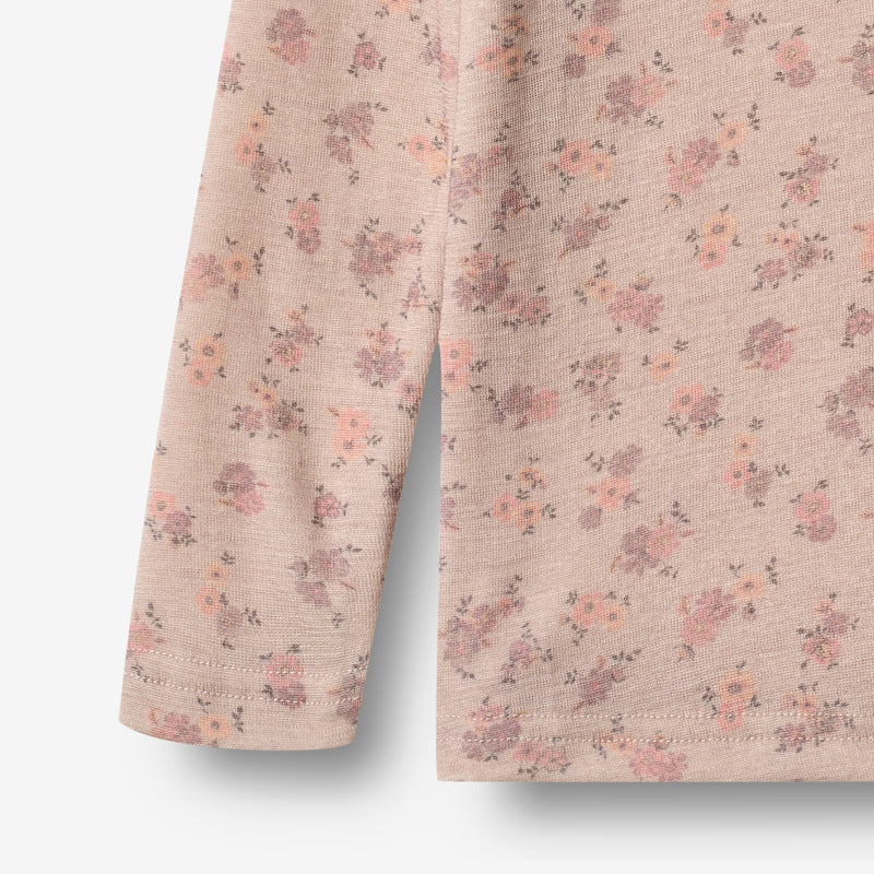 Wheat Wool Langærmet Ull T-shirt Alfie Jersey Tops and T-Shirts 1358 lilac flowers