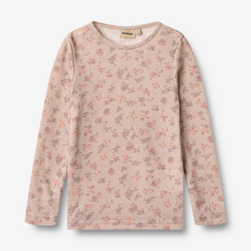 Wheat Wool Langærmet Ull T-shirt Alfie Jersey Tops and T-Shirts 1358 lilac flowers