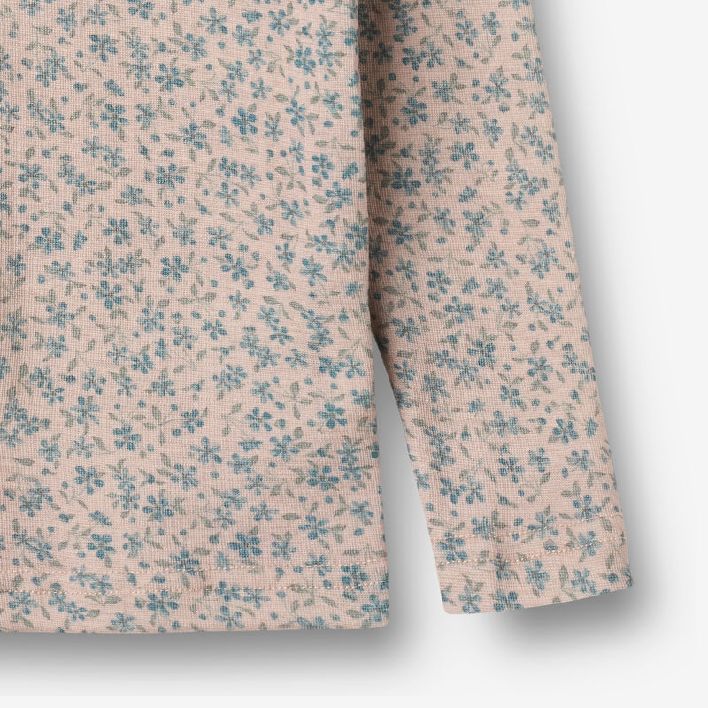 Wheat Wool Langærmet Ull T-shirt Alfie Jersey Tops and T-Shirts 1481 blue flowers