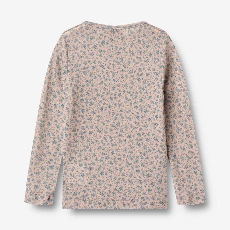 Wheat Wool Langærmet Ull T-shirt Alfie Jersey Tops and T-Shirts 1481 blue flowers