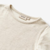 Wheat SMU Langærmet Ull T-shirt Alfie T-Shirt 1141 eggshell melange