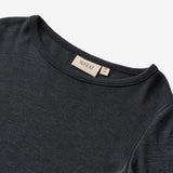 Wheat SMU Langærmet Ull T-shirt Alfie T-Shirt 1432 navy