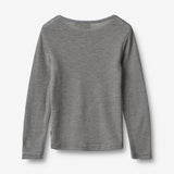 Wheat SMU Langærmet Ull T-shirt Alfie T-Shirt 1433 navy stripe