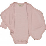 Wheat Wool Langermet Omslagsbody i Ull Underwear/Bodies 2487 rose powder