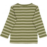 Wheat Main Langermet Stripete Genser Jersey Tops and T-Shirts 4099 winter moss