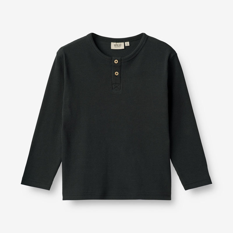 Wheat Main  Langermet T-Skjorte Morris Jersey Tops and T-Shirts 1432 navy