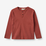 Wheat Main  Langermet T-Skjorte Morris Jersey Tops and T-Shirts 2072 red