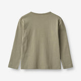 Wheat Main  Langermet T-Skjorte Morris Jersey Tops and T-Shirts 4122 sage